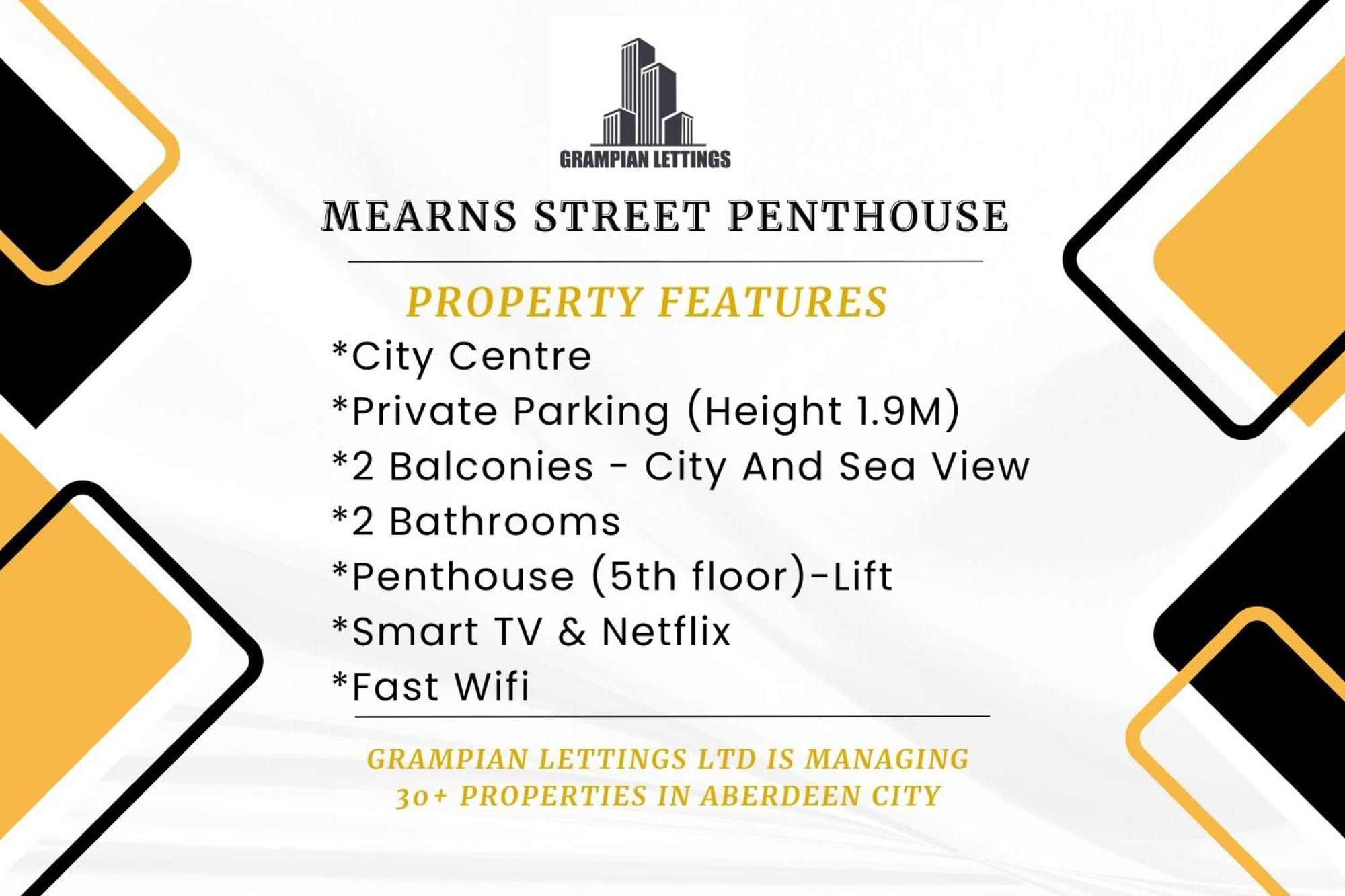 Mearns Street Penthouse - Grampian Lettings Ltd Lägenhet Aberdeen Exteriör bild